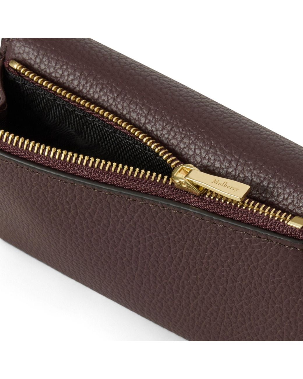 Mulberry Brown Folded Multi-Card Wallet Oxblood