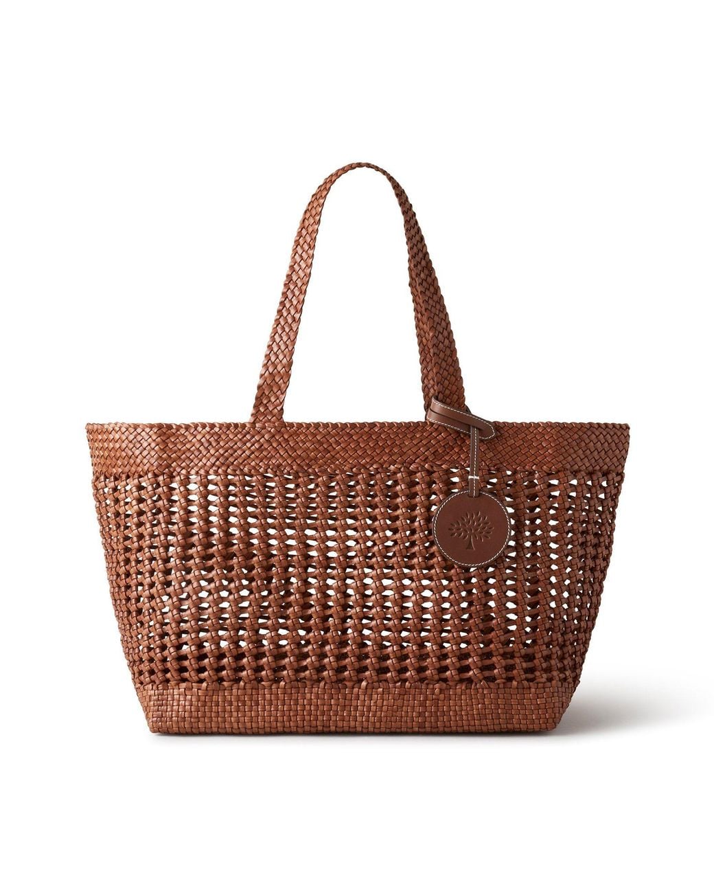 Mulberry Brown Large Woven Leather Tote