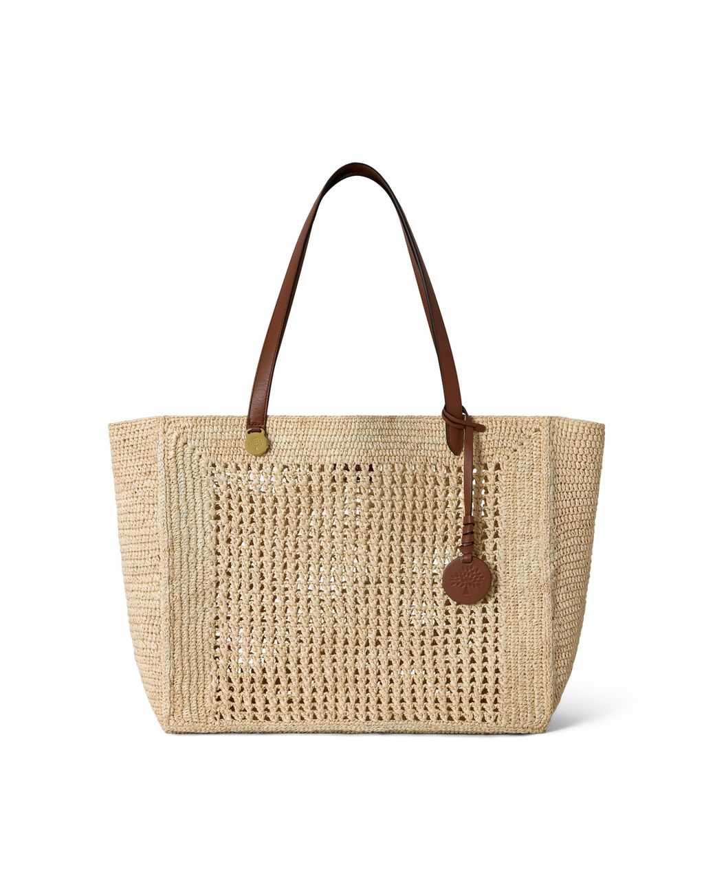 Mulberry Metallic Crochet Tote Natural