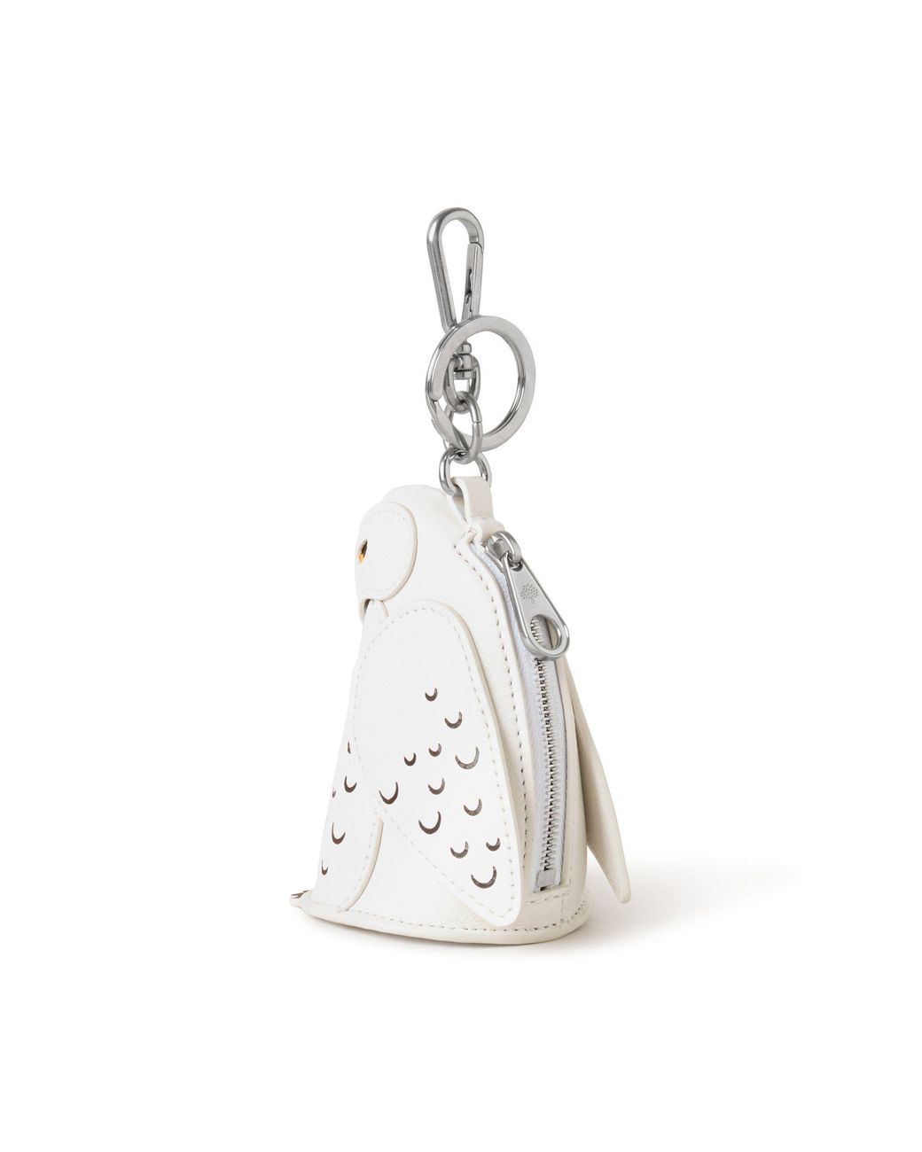 Mulberry White Case Keyring