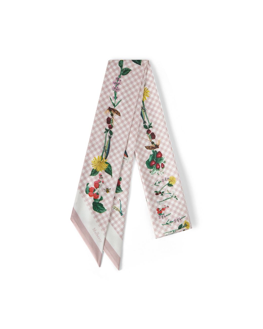 Mulberry White Skinny Scarf