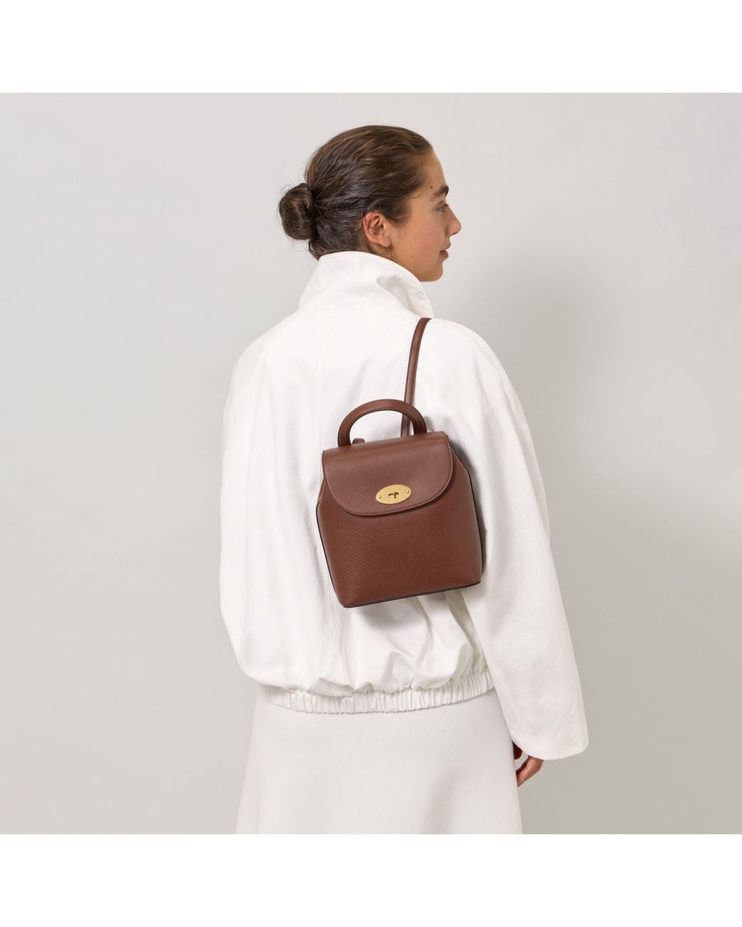 Mulberry Brown Mini Bayswater Backpack Oak
