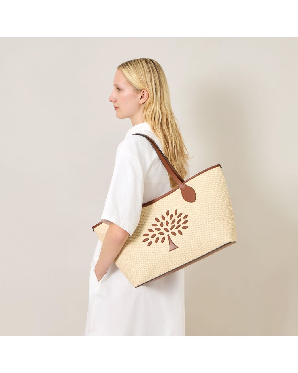Mulberry Natural Leather Tree Tote