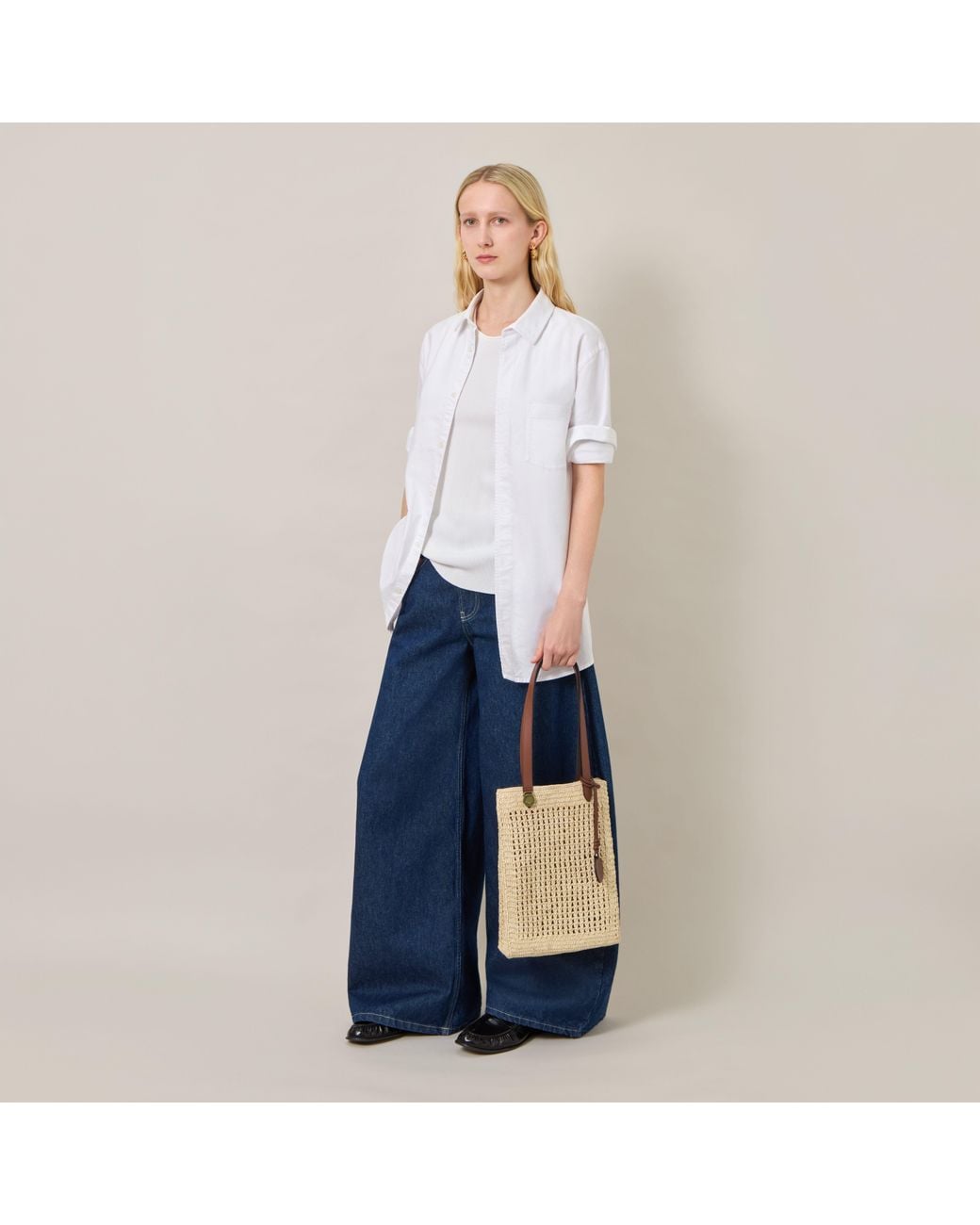 Mulberry Small Crochet Tote Natural