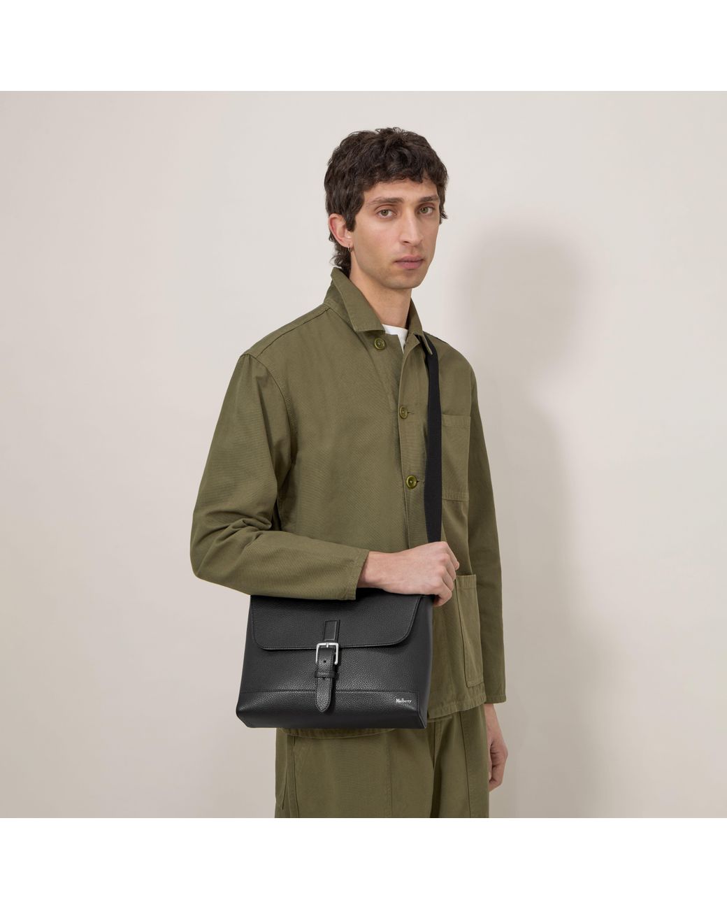Mulberry Black Small Chiltern Crossbody Messenger for men