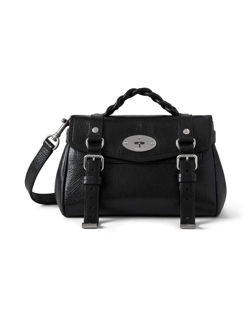 Mulberry Black Leather Mini Alexa