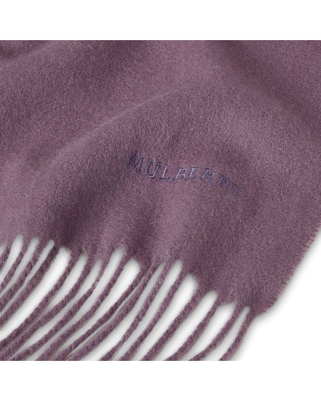 Mulberry Purple Cashmere Scarf Dusky Mauve