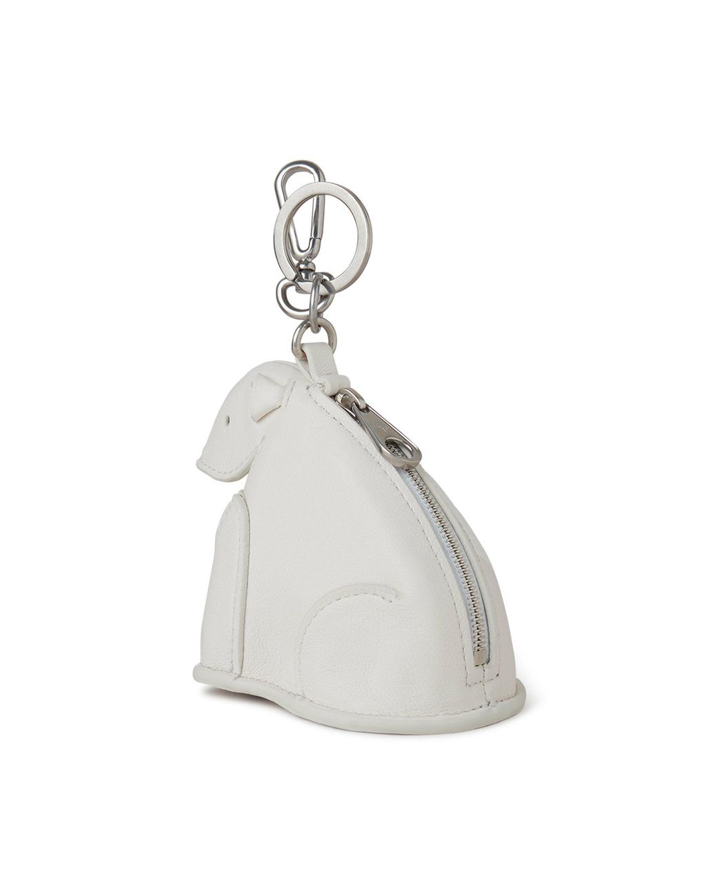 Mulberry White Case Keyring