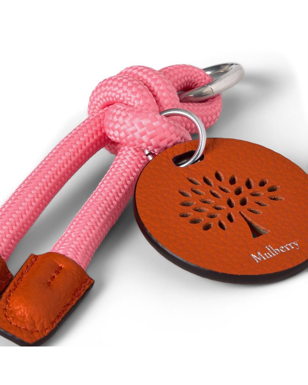 Mulberry Red Rope Keyring