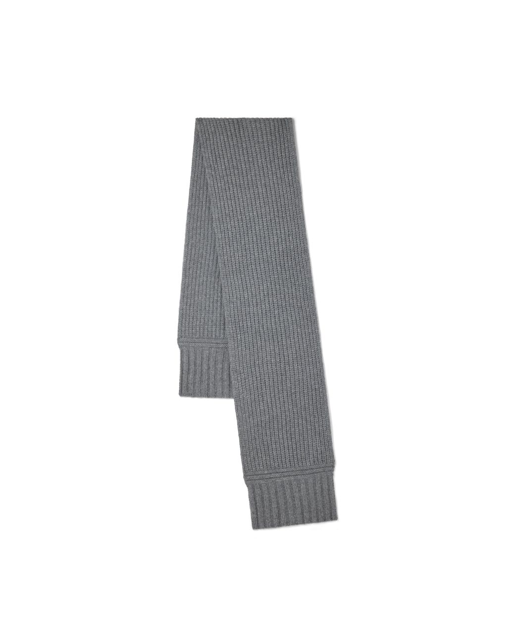 Mulberry Gray Chunky Ribbed Scarf Dark Melange