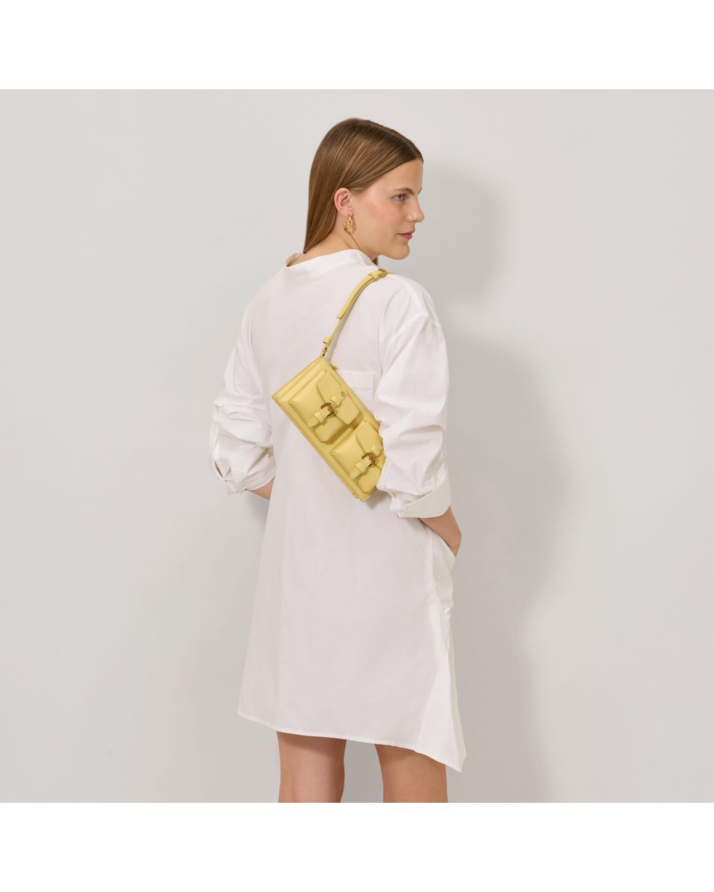 Mulberry Metallic Leather Mini Roxanne Shoulder Bag Butter