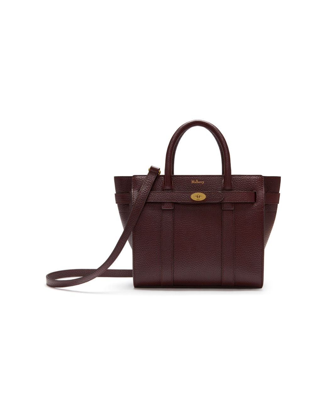 Mulberry Brown Mini Zipped Bayswater Oxblood