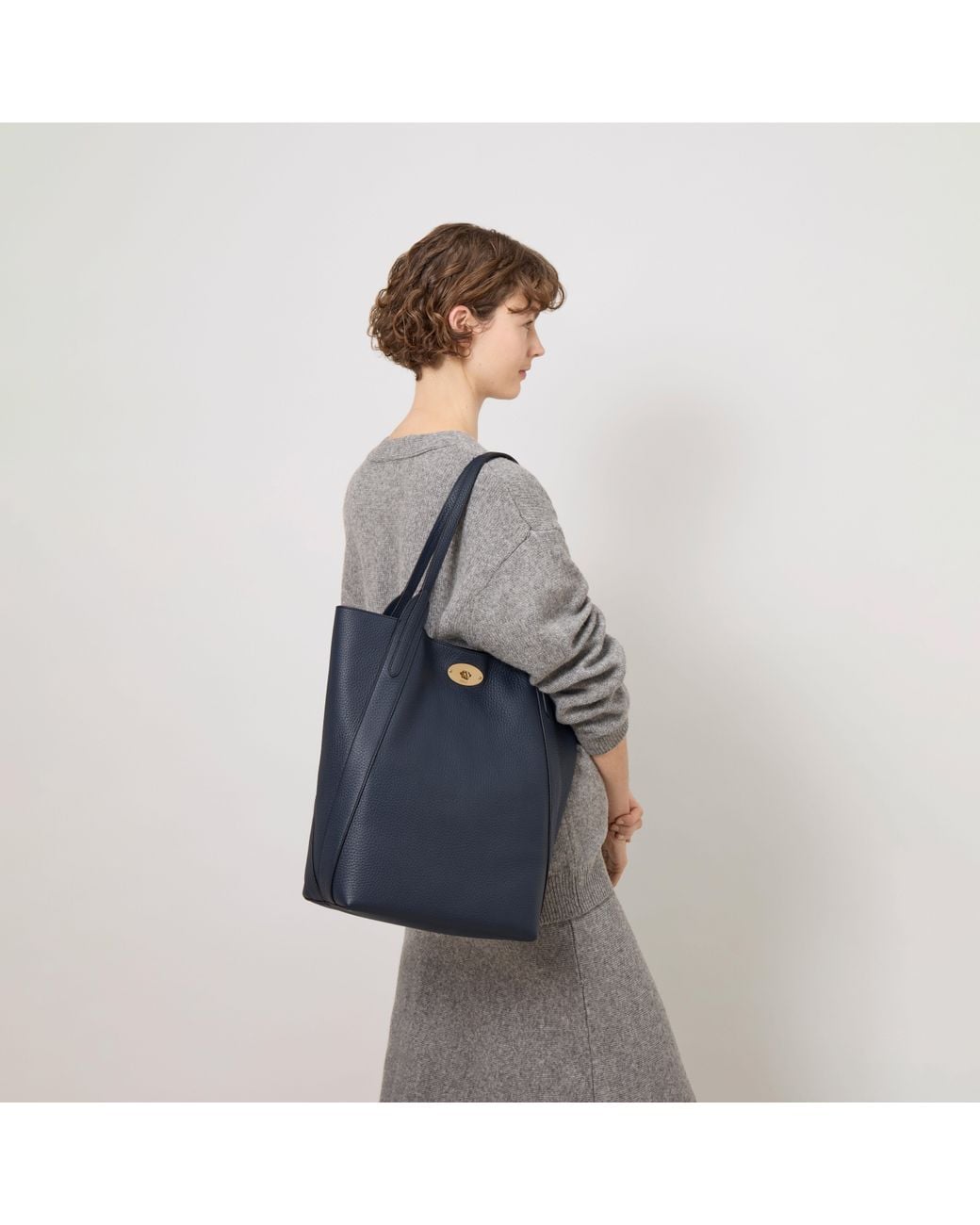 Mulberry Blue North South Bayswater Tote