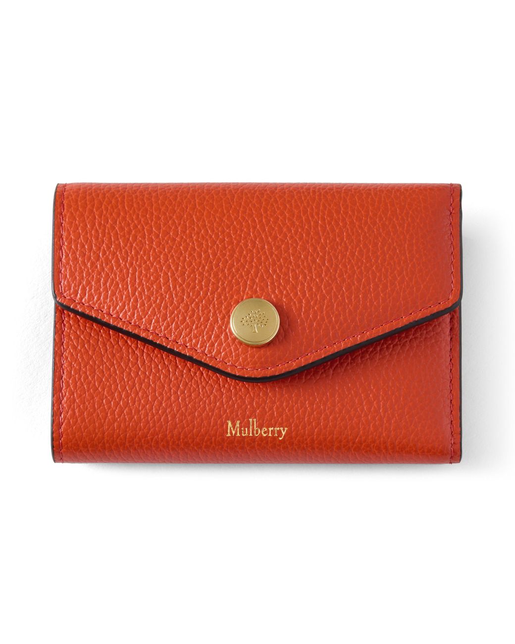 Mulberry Red Folded Multi-Card Wallet Coral