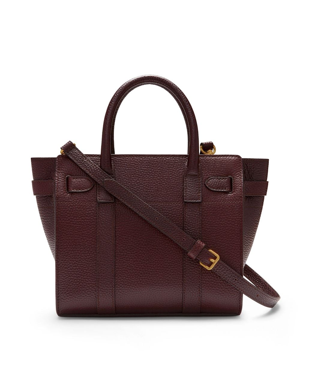 Mulberry Brown Mini Zipped Bayswater Oxblood