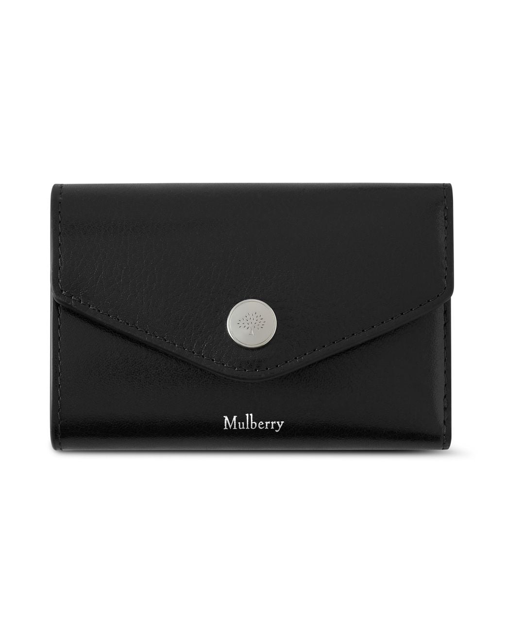 Mulberry Black Leather Folded Multi-Card Wallet