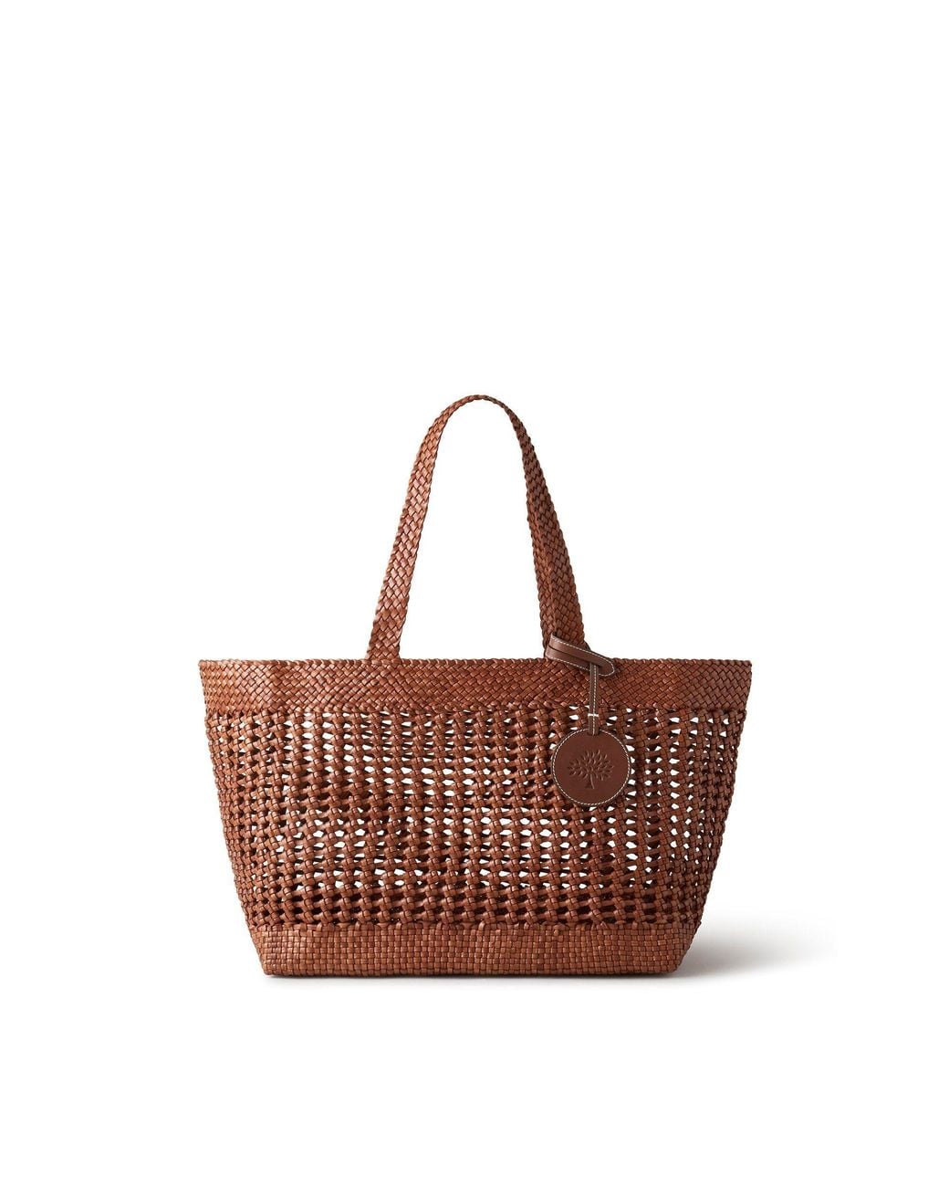 Mulberry Brown Large Woven Leather Tote