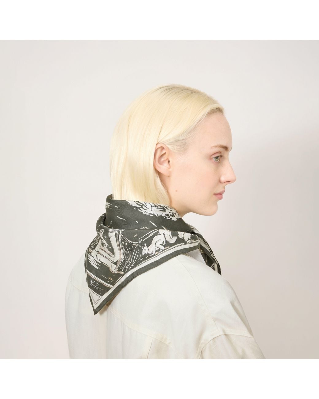 Mulberry Green Square Scarf