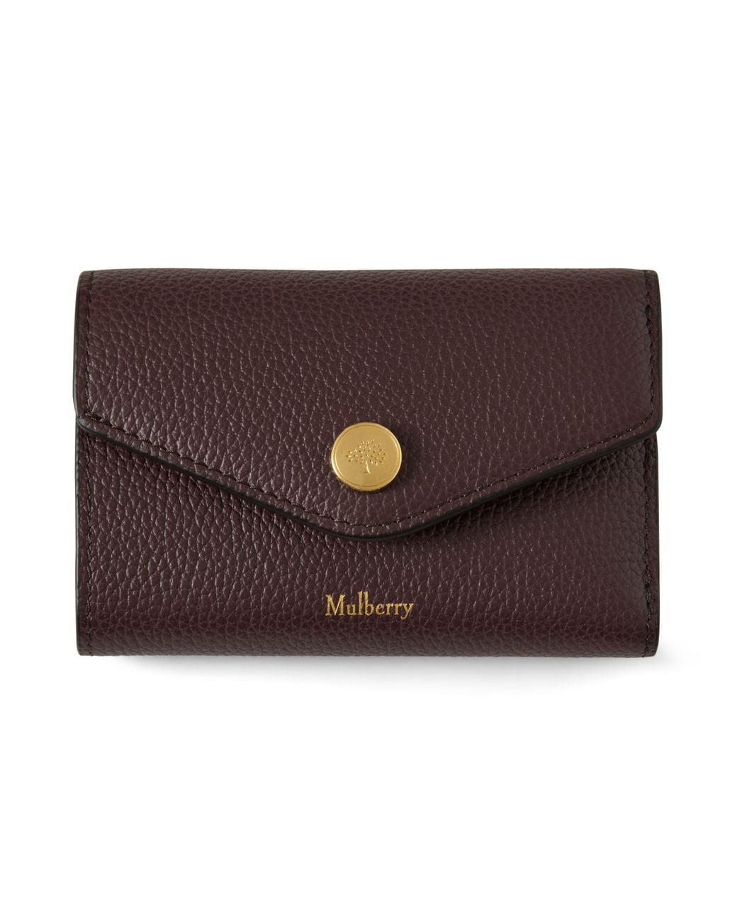 Mulberry Brown Folded Multi-Card Wallet Oxblood