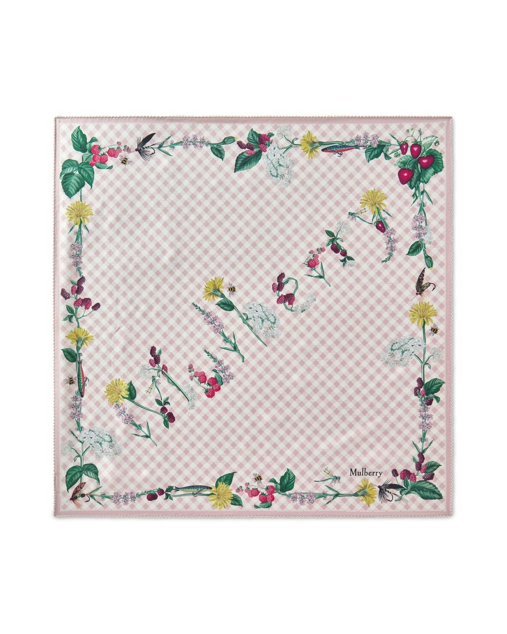 Mulberry Metallic Square Scarf