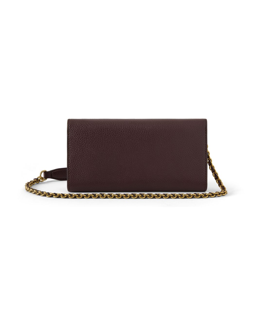 Mulberry Brown Lily Chain Wallet Oxblood
