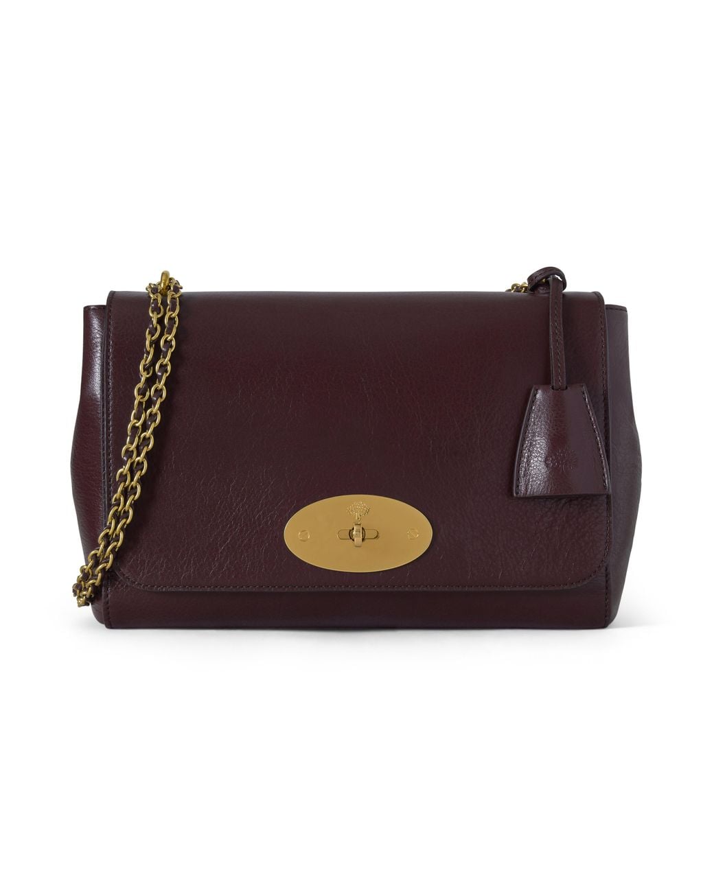 Mulberry Purple Leather Medium Lily Oxblood