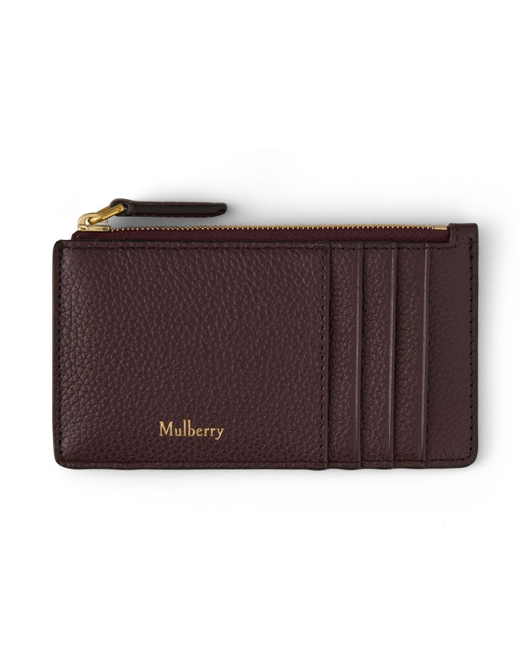 Mulberry Brown Continental Long Zipped Card Holder Oxblood