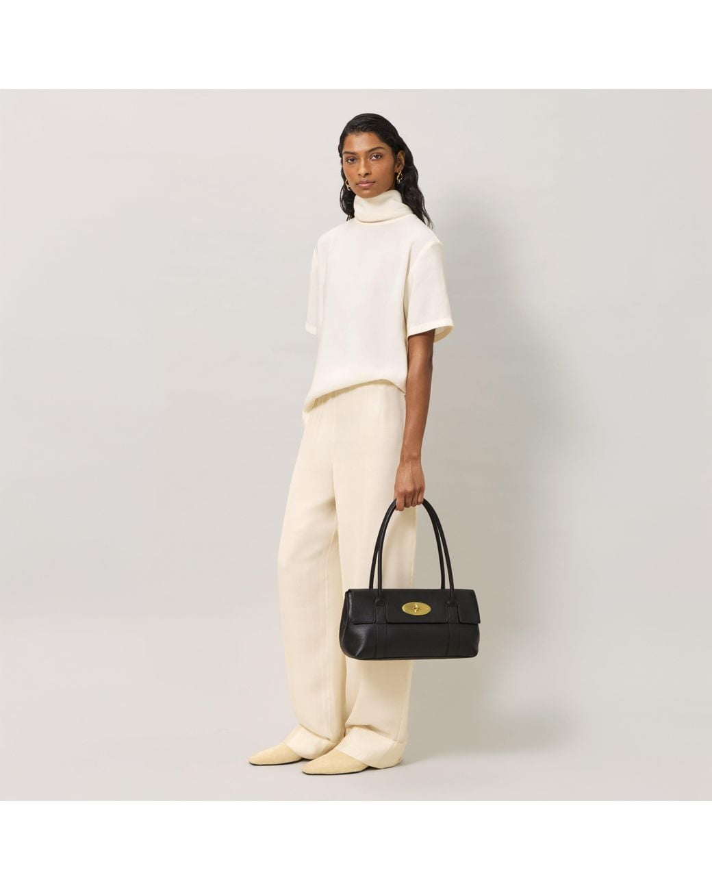 Mulberry Black Leather East West Bayswater