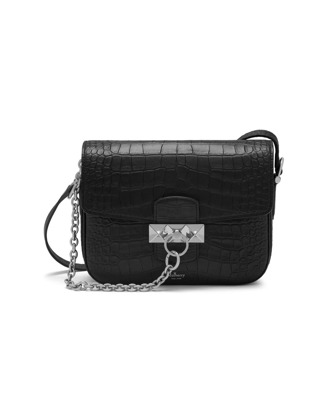 Mulberry Keeley Satchel In Black Matte Croc Lyst