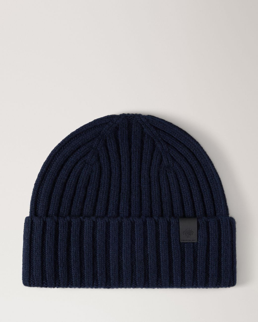 Mulberry Blue Ribbed Knit Beanie Night Sky for men