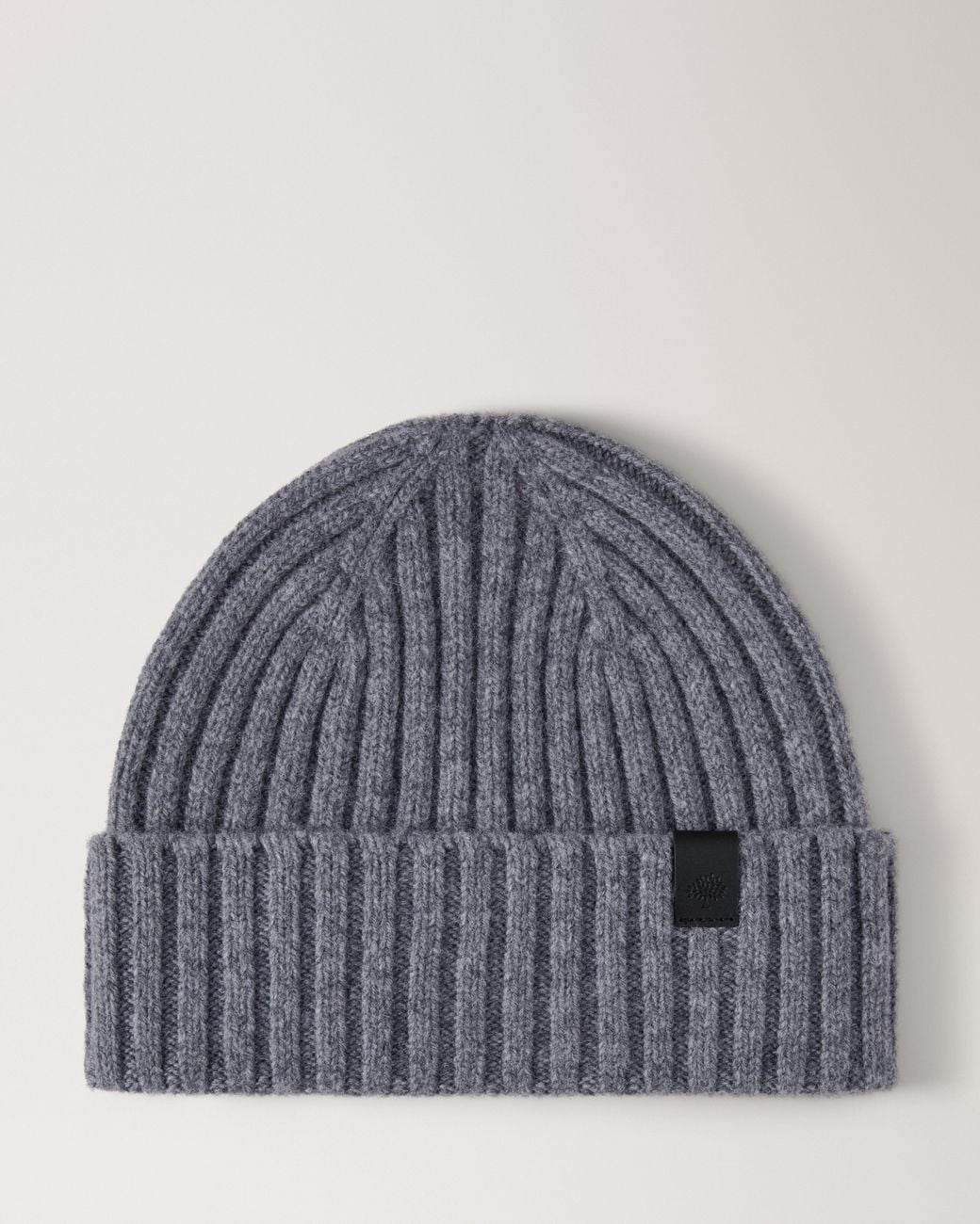 Mulberry Gray Ribbed Knit Beanie Foggy for men