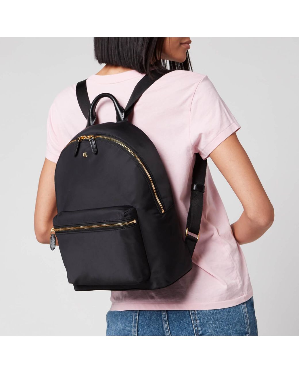 Lauren by Ralph Lauren Clarkson 27 Medium Backpack in Black | Lyst