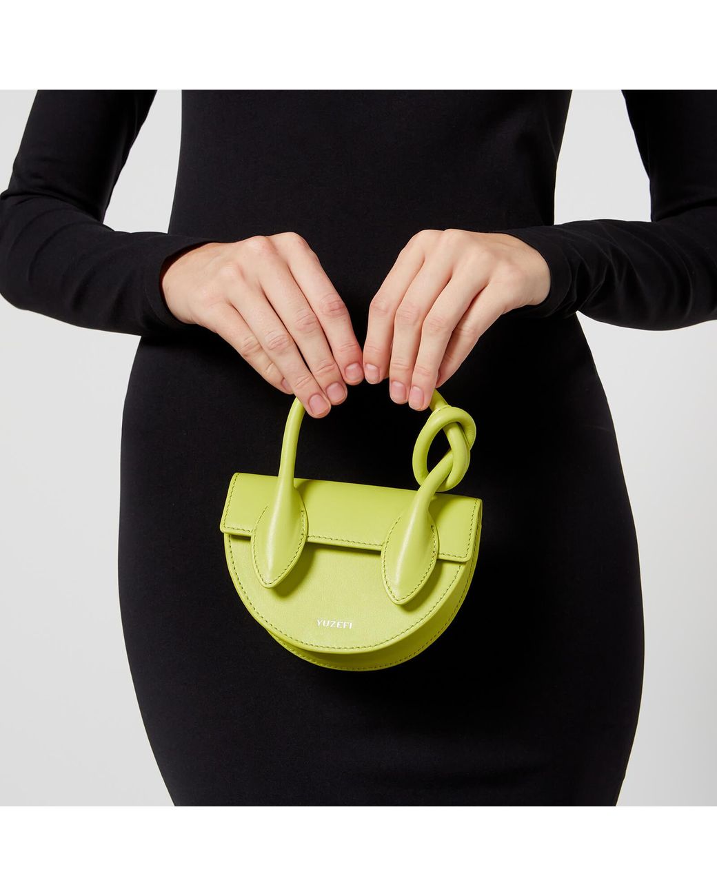 Yuzefi Mini Pretzel Leather Bag in Green Lyst