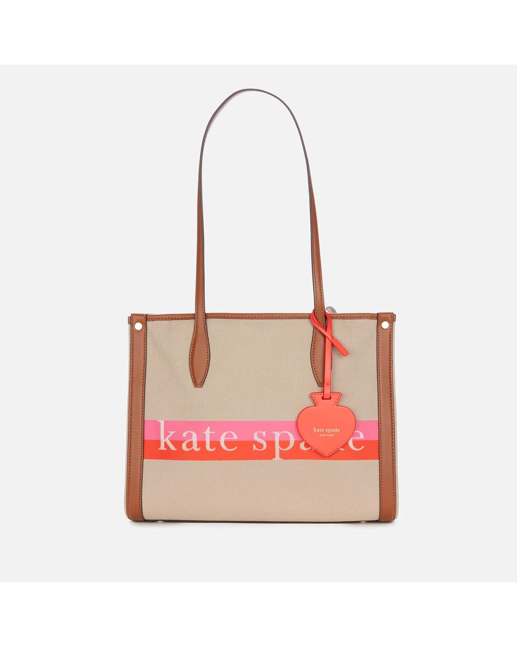Kate Spade Market Logo Medium Tote Bag in Natural | Lyst