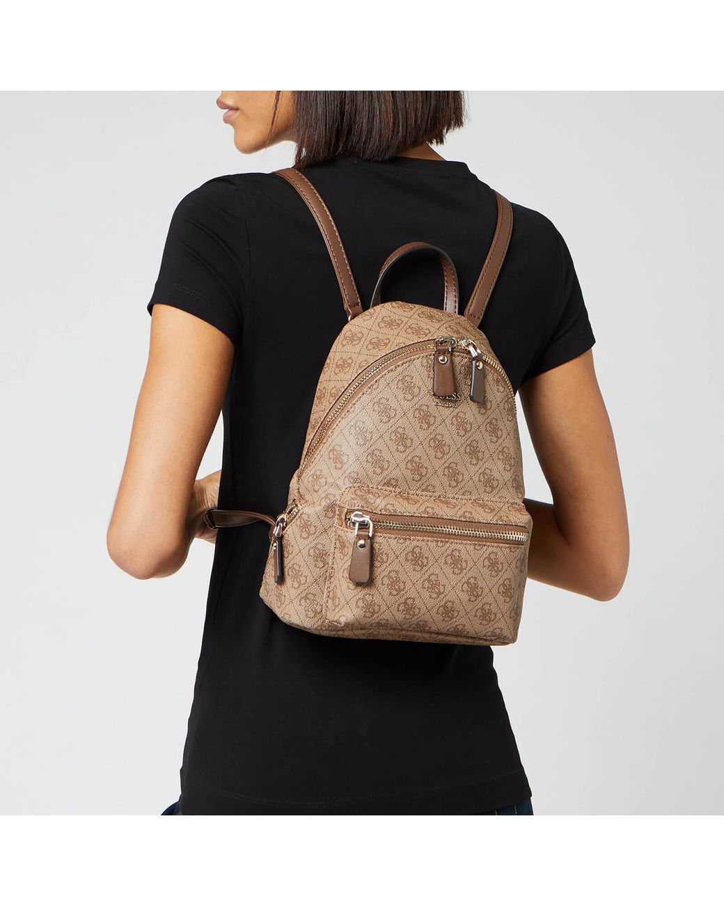 Guess Leeza Small Backpack in Brown | Lyst Australia