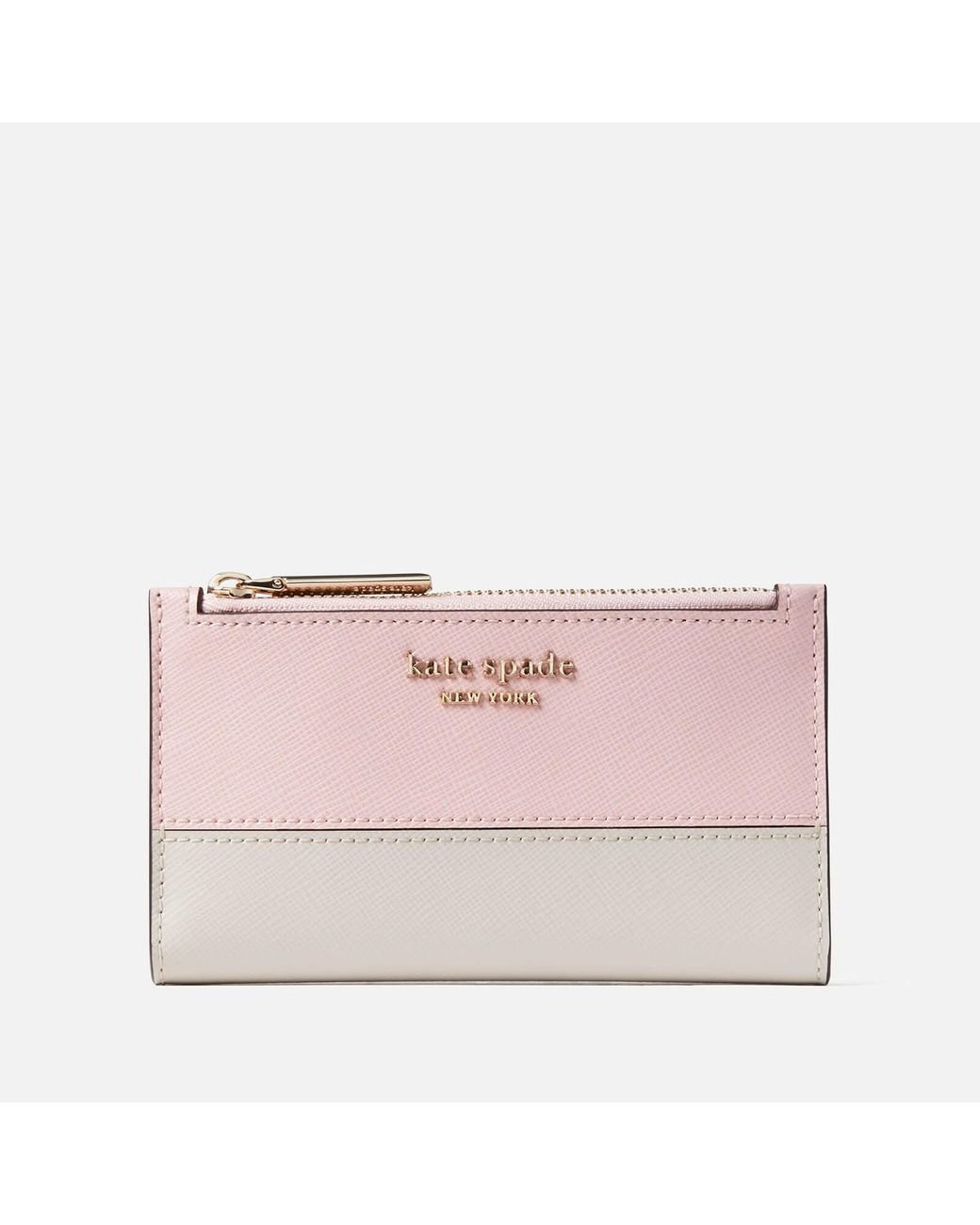 Kate Spade Spencer Small Slim Bifold Wallet in Pink | Lyst