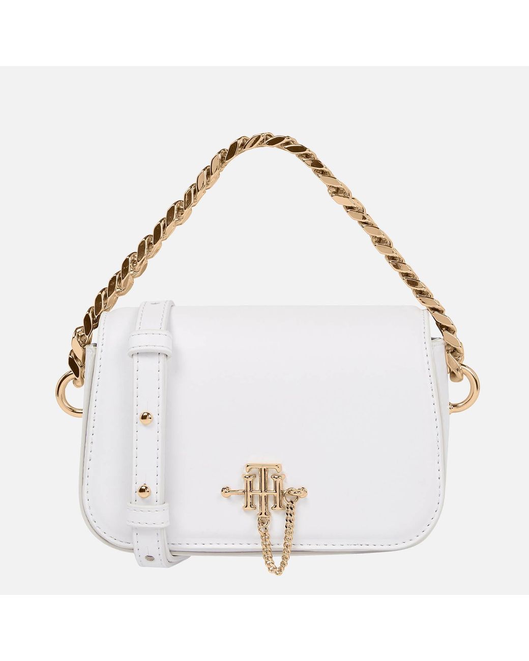 Tommy Hilfiger Th Chain Mini Crossover Corp Bag in White | Lyst Australia