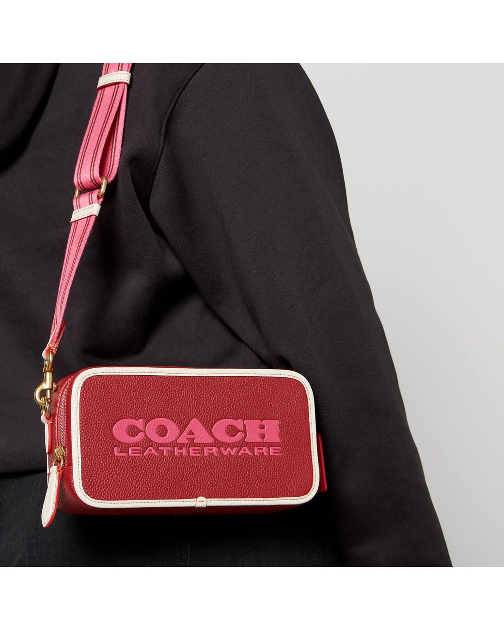 COACH Kia Leather Bag in Red | Lyst
