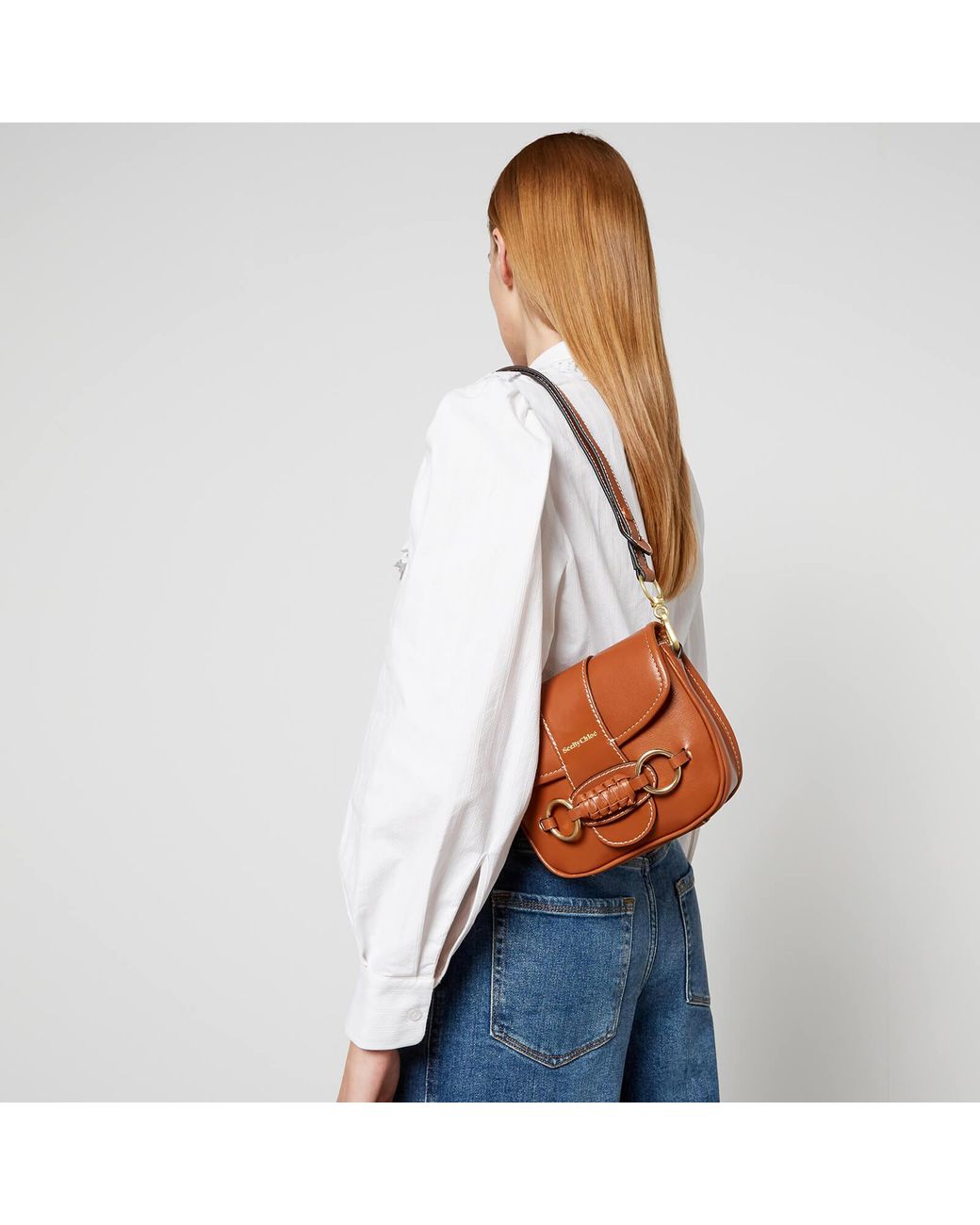 See By Chloé Saddie Leather Bag in Brown | Lyst