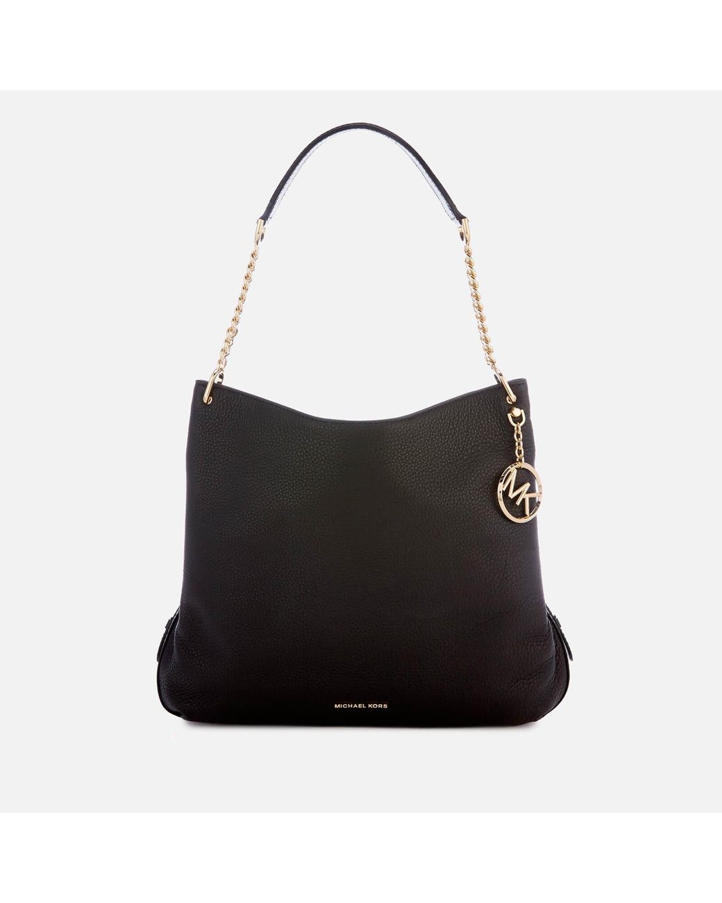 Michael Kors Lillie Large Pebbled Leather Shoulder Bag in Black Lyst