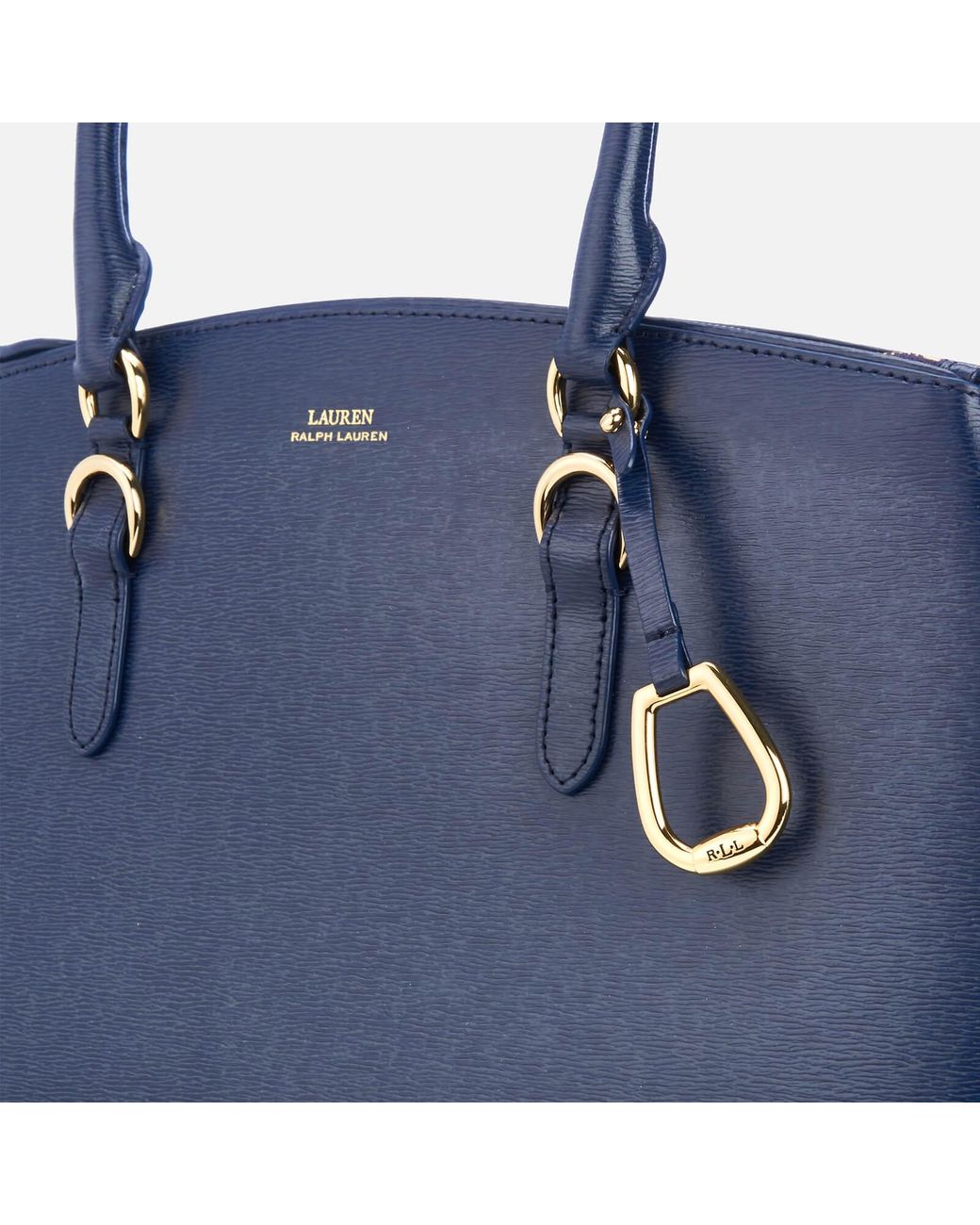 Lauren by Ralph Lauren Bennington Double Zip Medium Satchel Bag in Blue |  Lyst