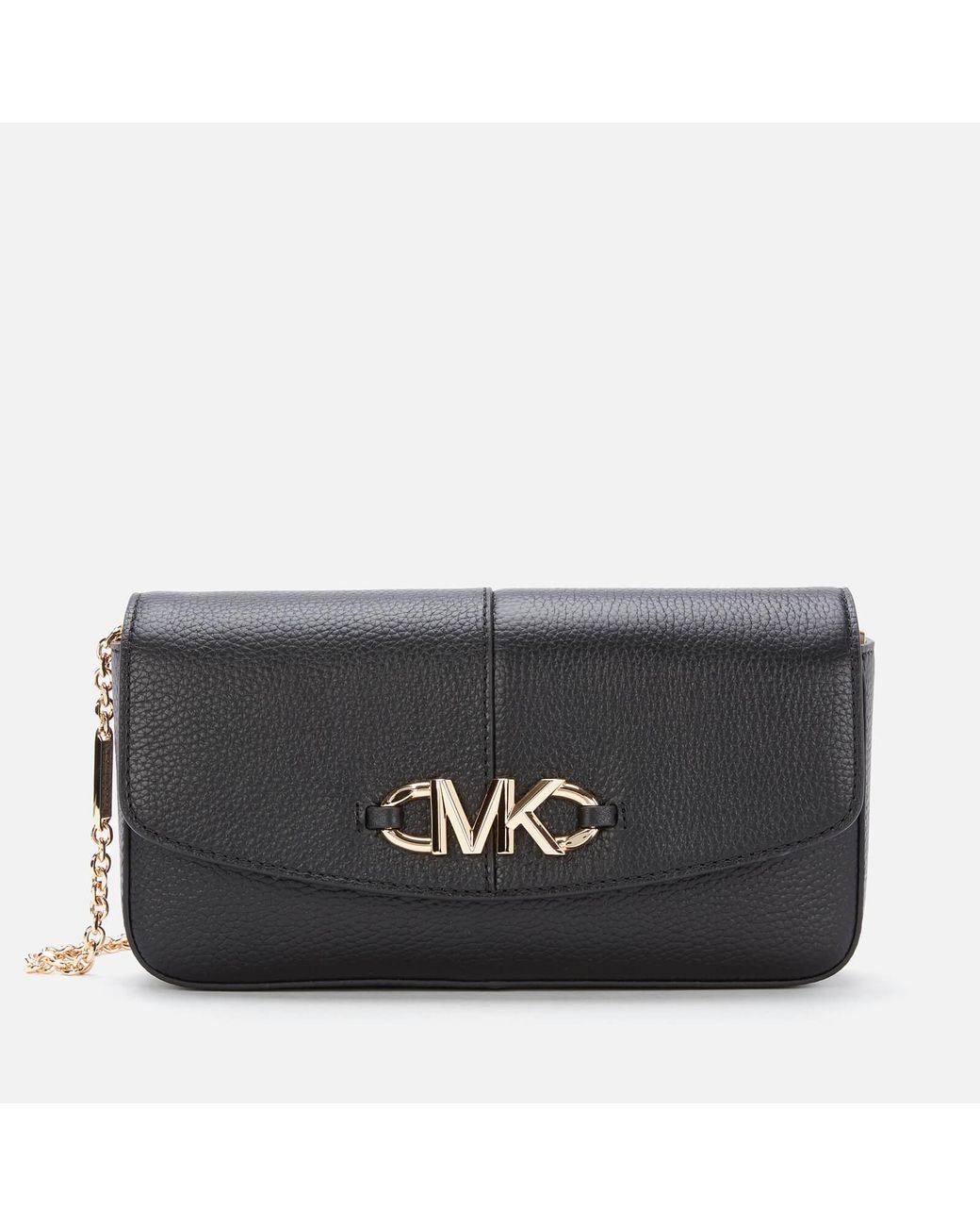 MICHAEL Michael Kors Leather Izzy Clutch Bag in Black | Lyst