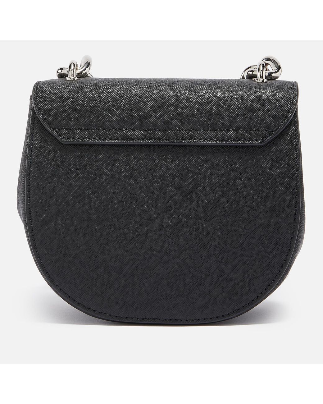 Vivienne Westwood Sofia Saffiano Leather Saddle Bag in Black