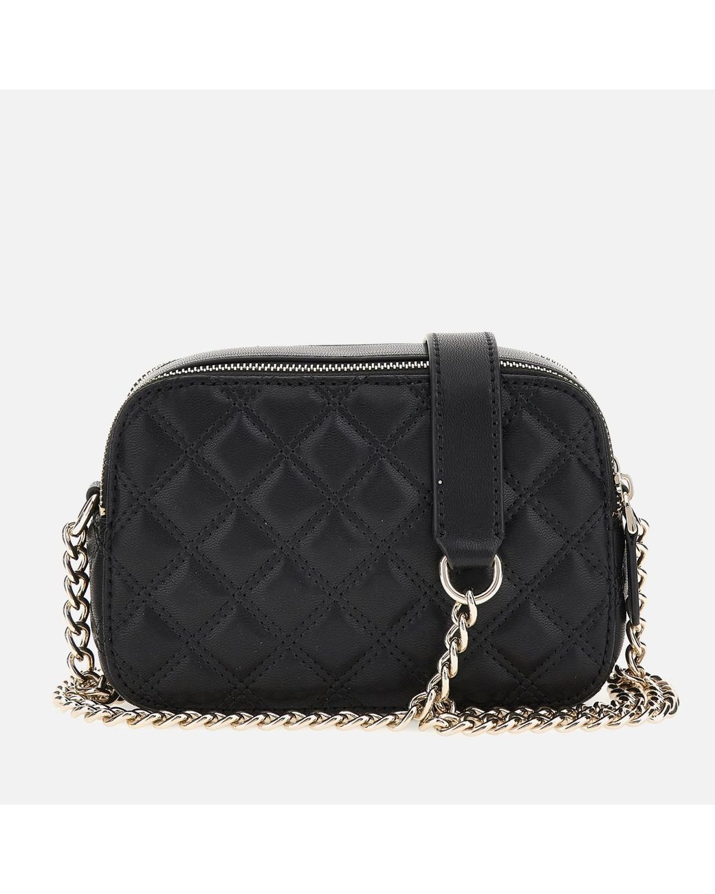 Guess Giully Diamond Quilted Faux Leather Camera Bag in