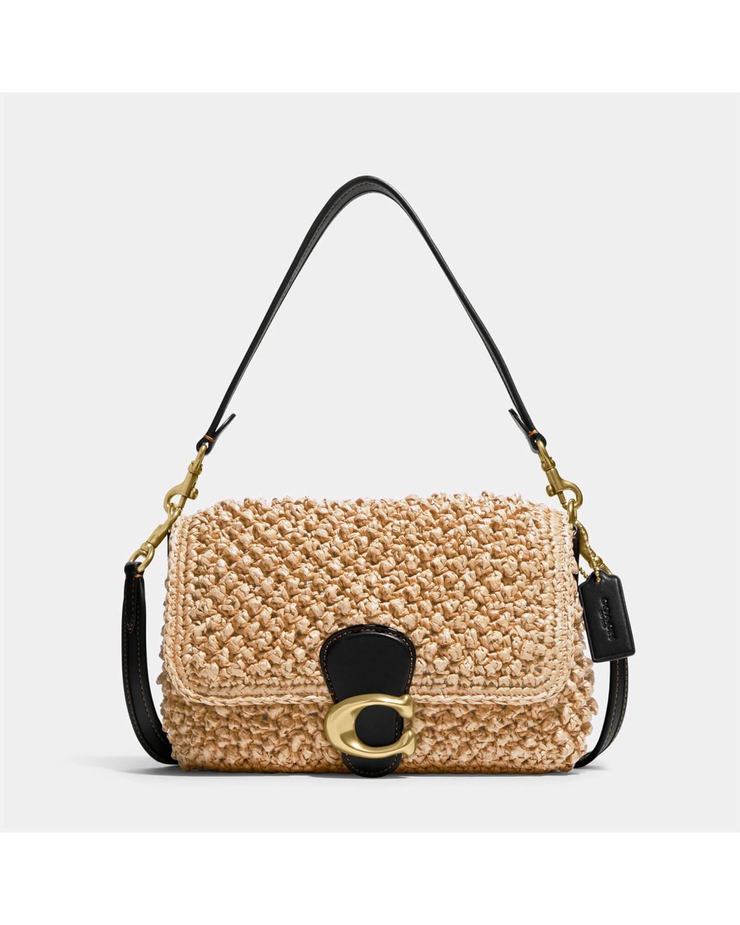 COACH Popcorn Texture Paper Straw Soft Tabby Shoulder Bag Lyst UK