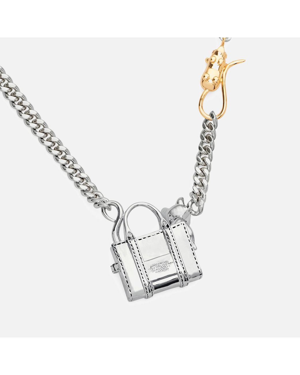 ネックレス・ペンダント Marc Jacobs Cats Out Of The Bag Necklace - l - Silver Silver Cats Out Of The Bag Necklace by Marc Jacobs on Sale