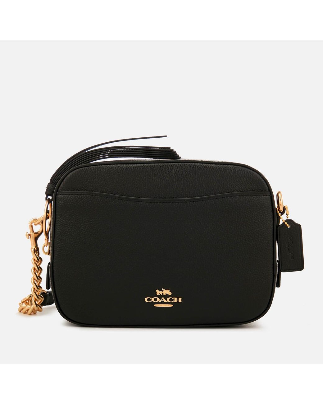 COACH Polished Pebble Leather Camera Bag in Black Lyst UK