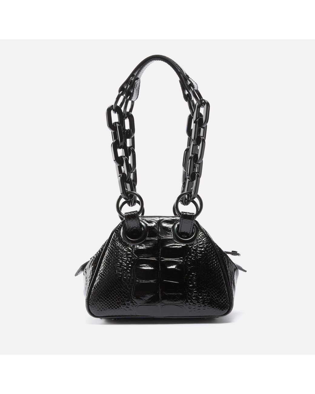 Vivienne Westwood Archive Patent Leather Chain Handbag in Vivienne Westwood Archive Patent Leather Chain Handbag in