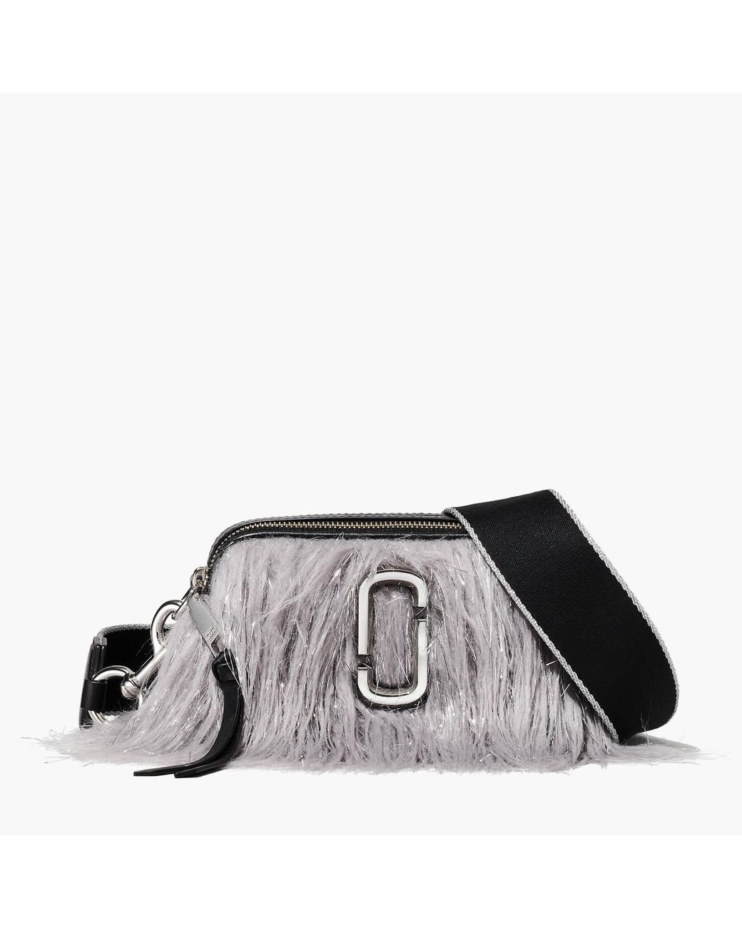 Marc Jacobs The Creature Snapshot Faux Fur Bag in Gray Lyst