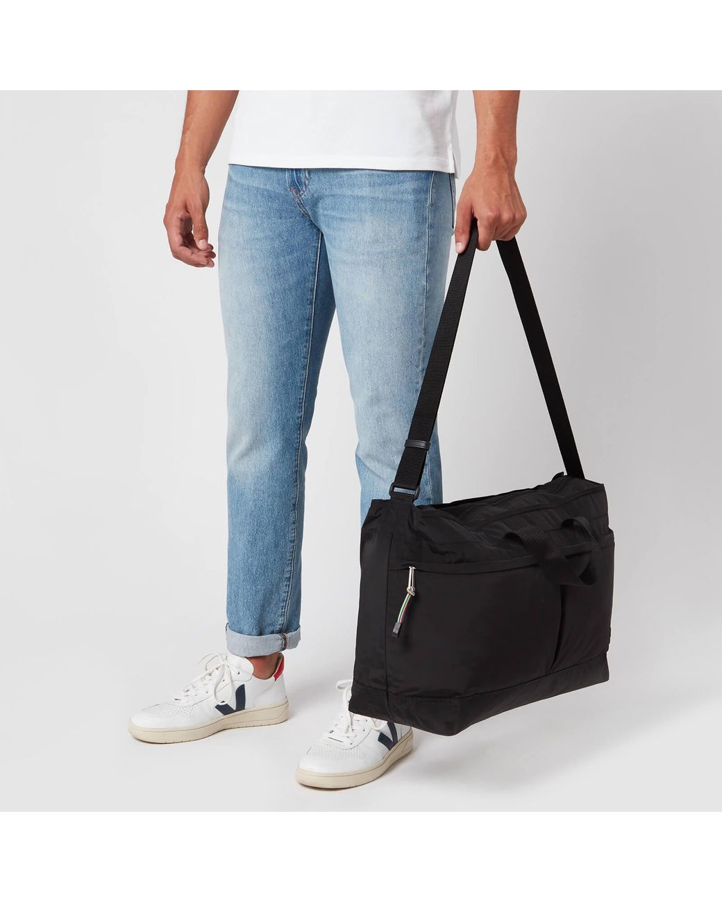 PS by Paul Smith Zebra Logo Canvas Weekend Bag in Black for Men | Lyst